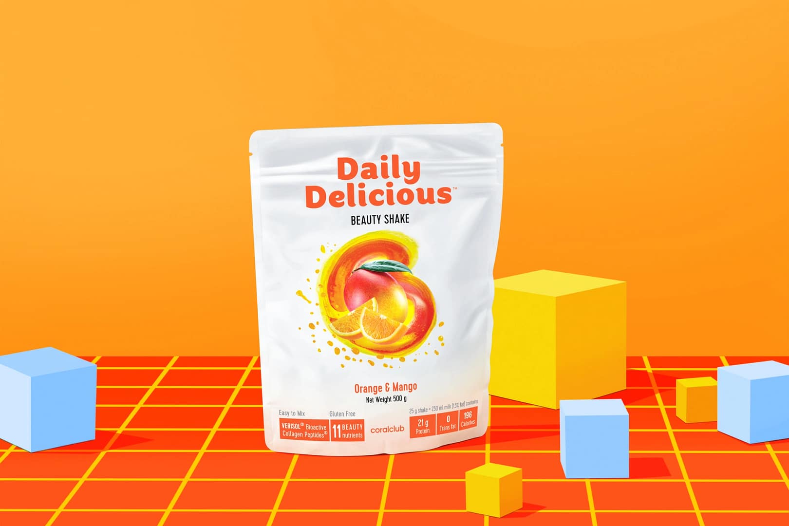 Daily Delicious Beauty Shake o smaku mango i pomarańczy - Image 3